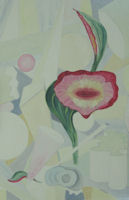 Original Oil Palinting by Grace Moore - Stylized Abstract Flower