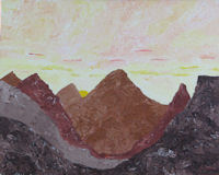 Original Painting by Carol Fincher - Mountains in the Desert