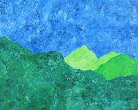 Original Painting by Carol Fincher - Green Mountains of Hawaii