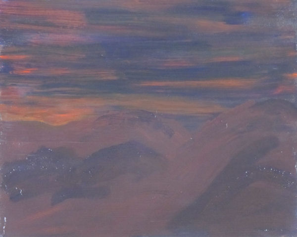Original Painting by Carol Fincher - Soft Sunset Just Before Dark