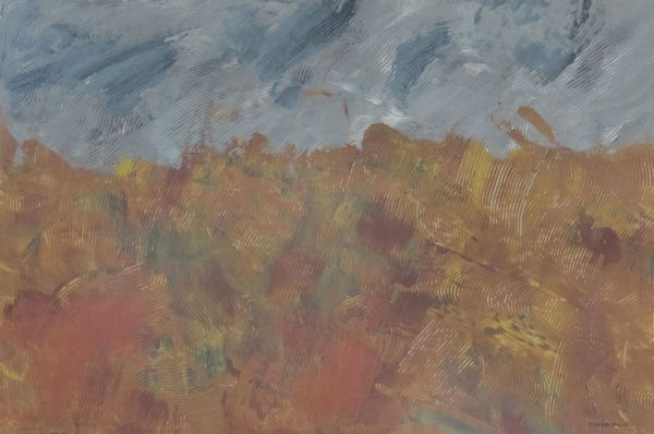 Original Painting by Carol Young - Abstract in Browns and Grays